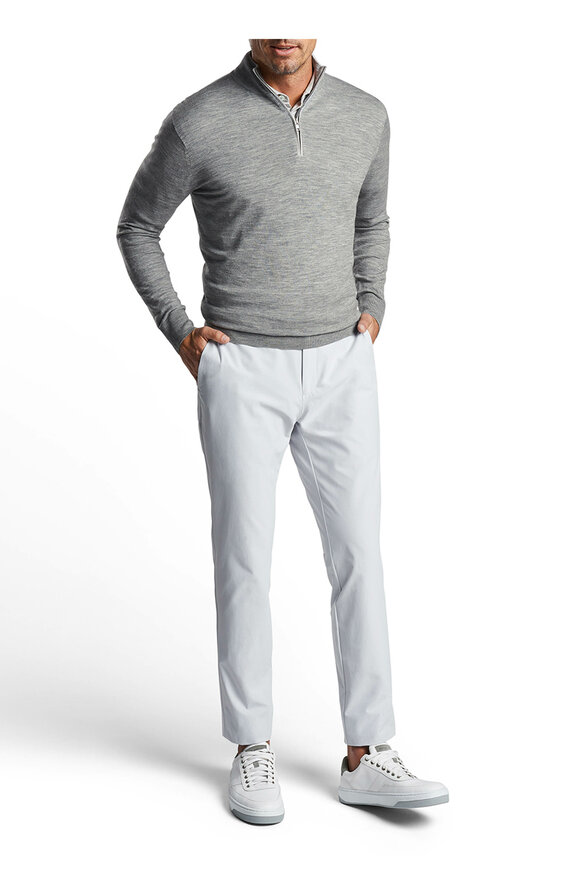 Peter Millar Excursionist Flex Gale Gray Quarter Zip Pullover - view 2