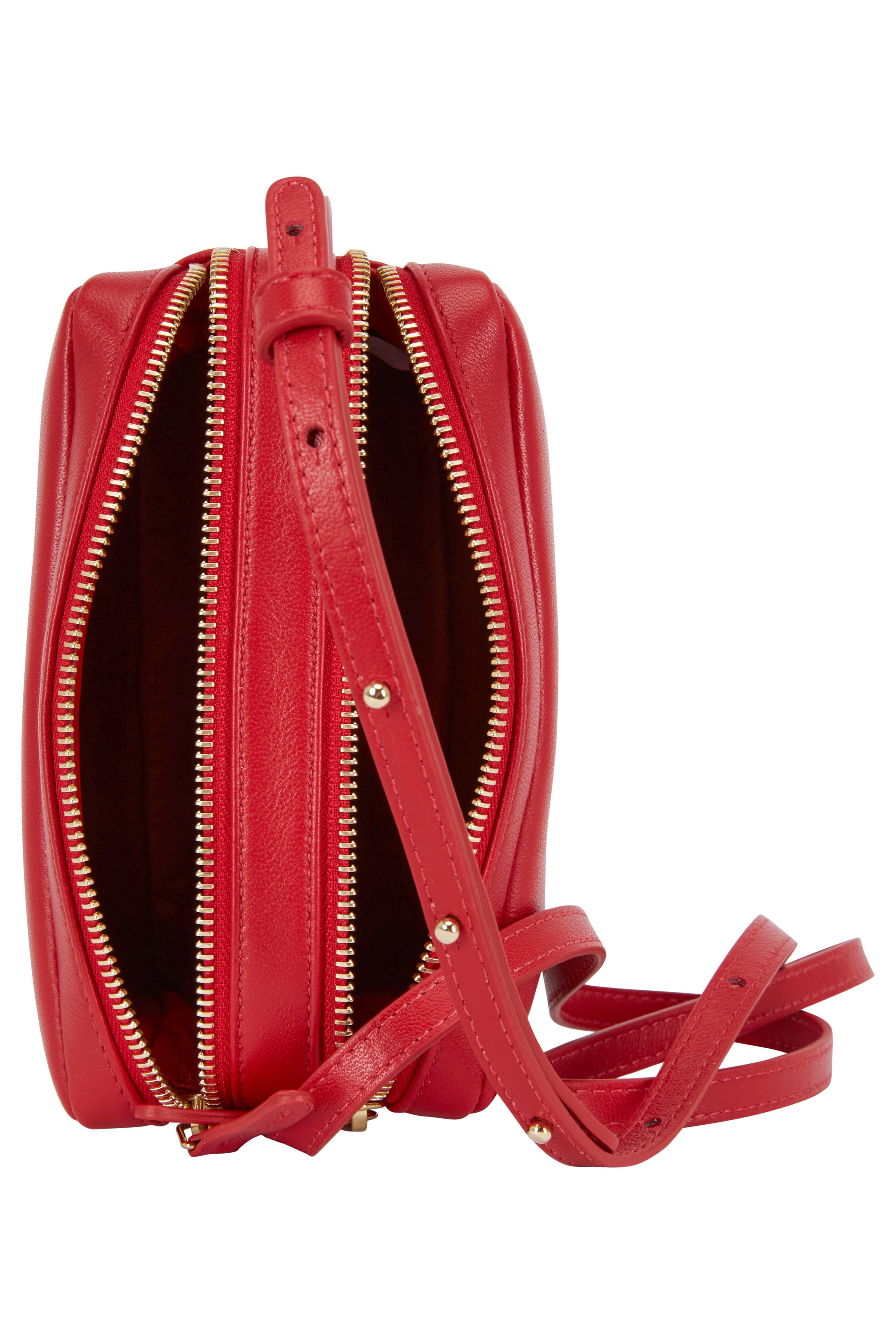 Mansur gavriel double discount zip crossbody red