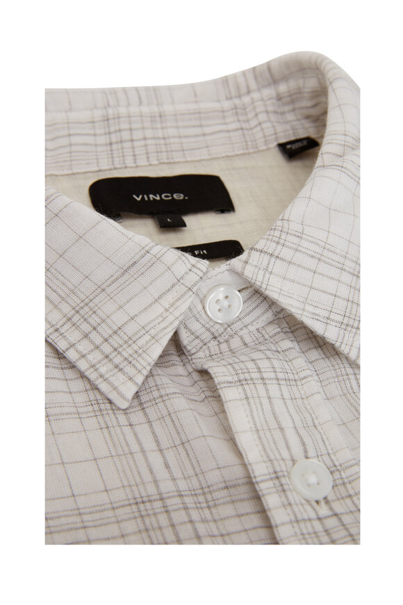 Vince White & Gray Plaid Classic Fit Sport Shirt - view 2