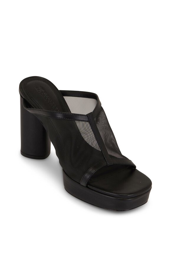 Mercedes Castillo - Marla Black Mesh Platform Slide, 110mm