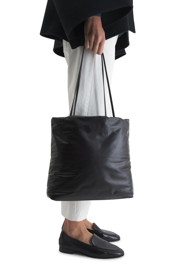 The Row - Pim Dark Brown PLD Leather Tote