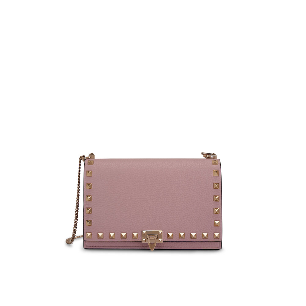 Valentino Garavani VMF28RAQBB01 関税送料込 Valentino Garavani - Rockstud Water Lilac Chain Bag