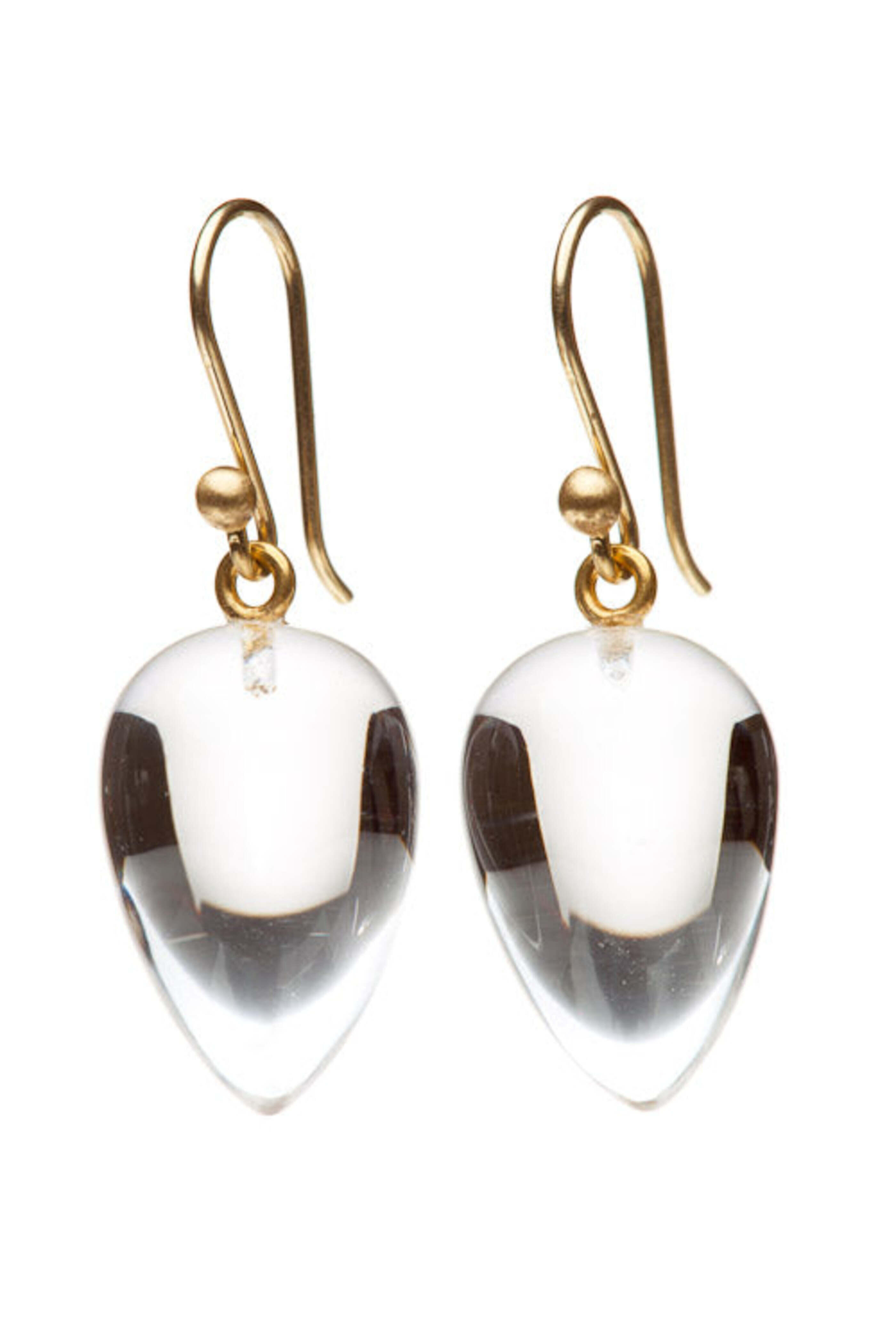 Ted Muehling - Clear Crystal Acorn Earrings