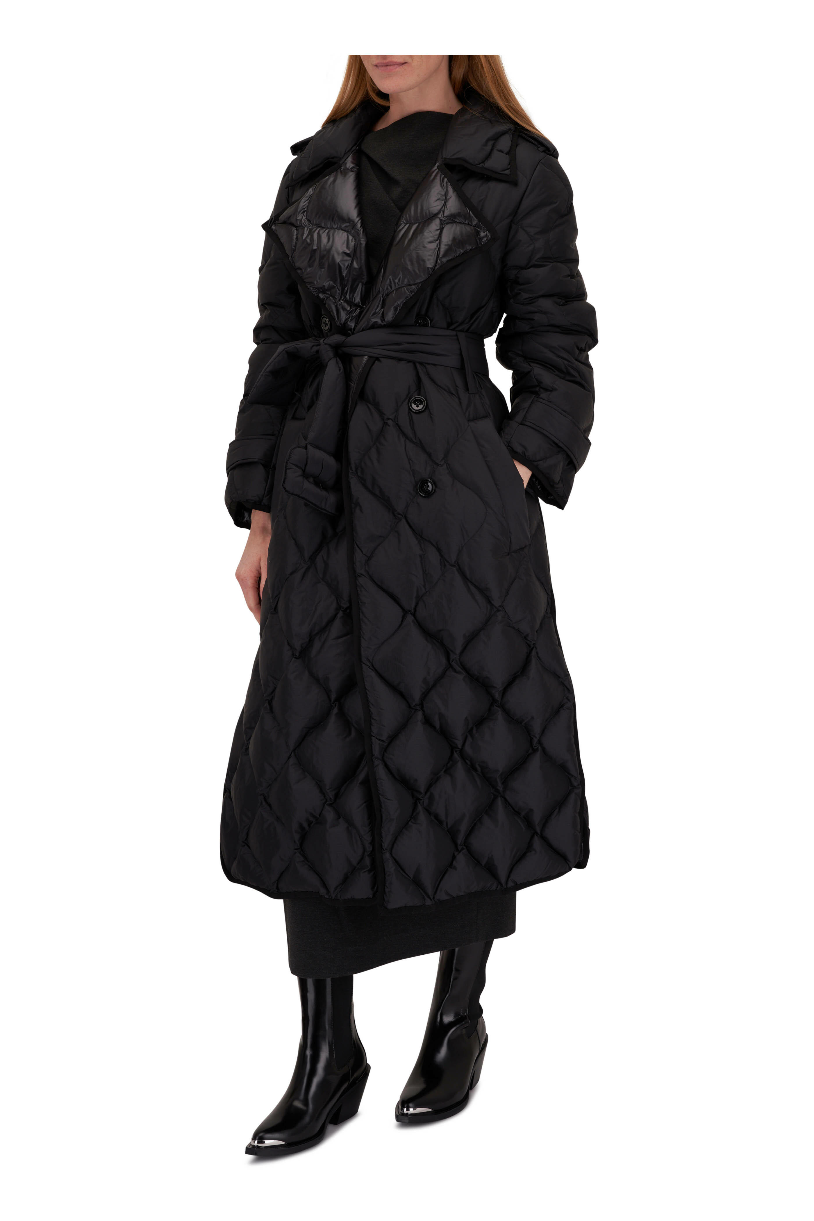Dorothee Schumacher - Cozy Coolness Black Quilted Trench