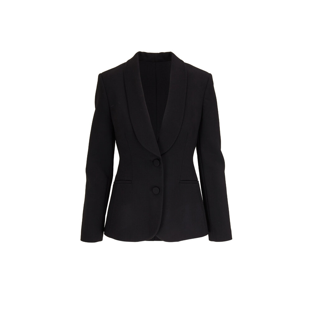 Carolina Herrera - Black Stretch Wool Tux Jacket