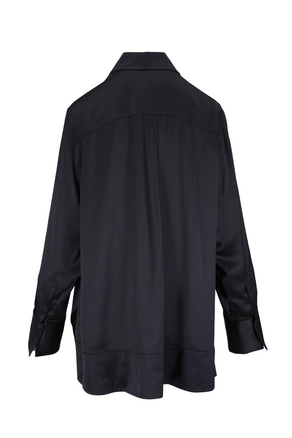 Totême Black Soft Tuxedo Shirt - view 3