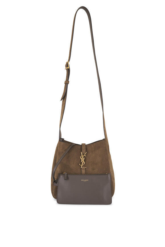 Saint Laurent Small Le 5 À 7 Light Musk Suede Shoulder Bag - view 5