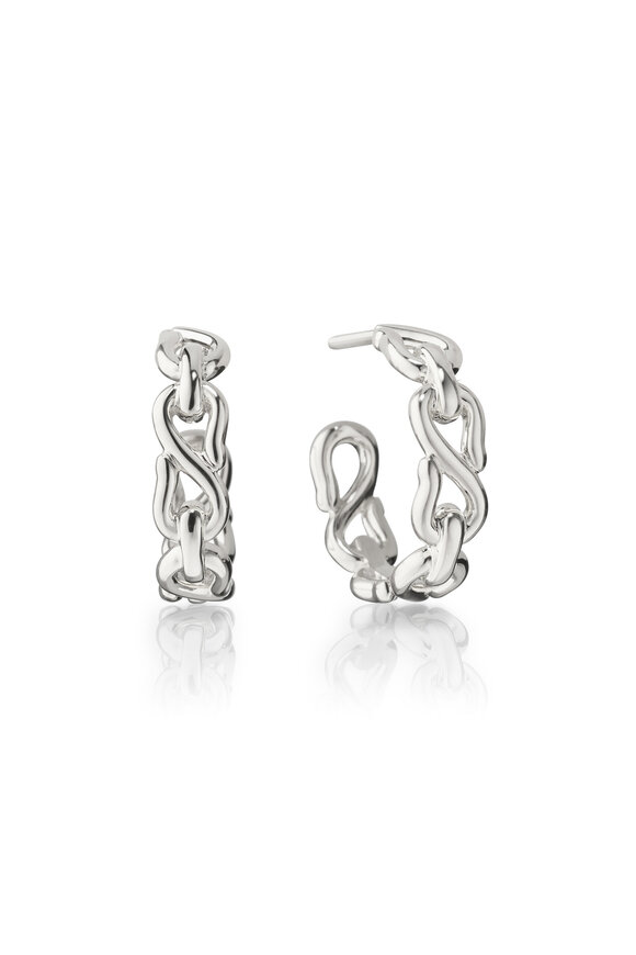 Monica Rich Kosann Sterling Silver Infinity Hoop Earrings