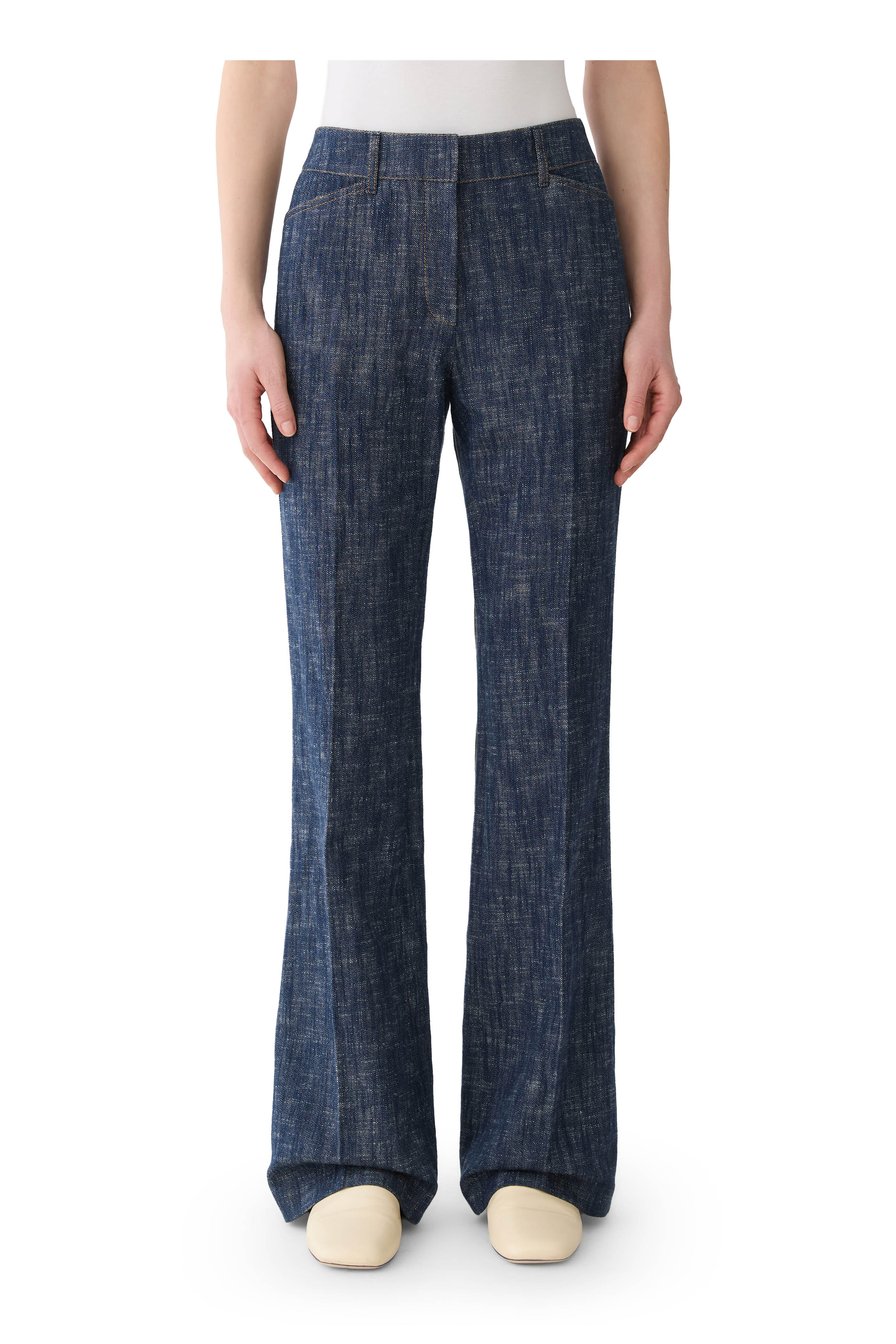 Lafayette 148 New York - Reade Indigo Flare Leg Pant - view 2