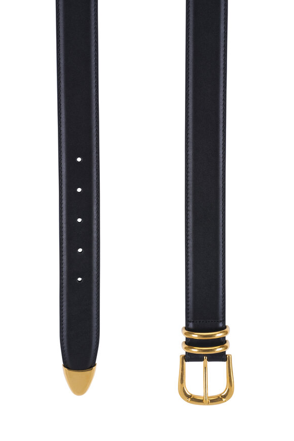 The Row Vintage Black Leather Belt - view 2