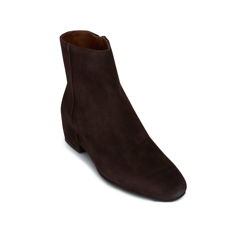 Aquatalia Ulyssa Espresso Suede Ankle Boot 30mm