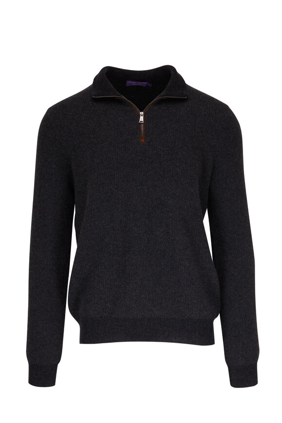 Ralph Lauren Purple Label - Dark Gray Quarter Zip Pullover