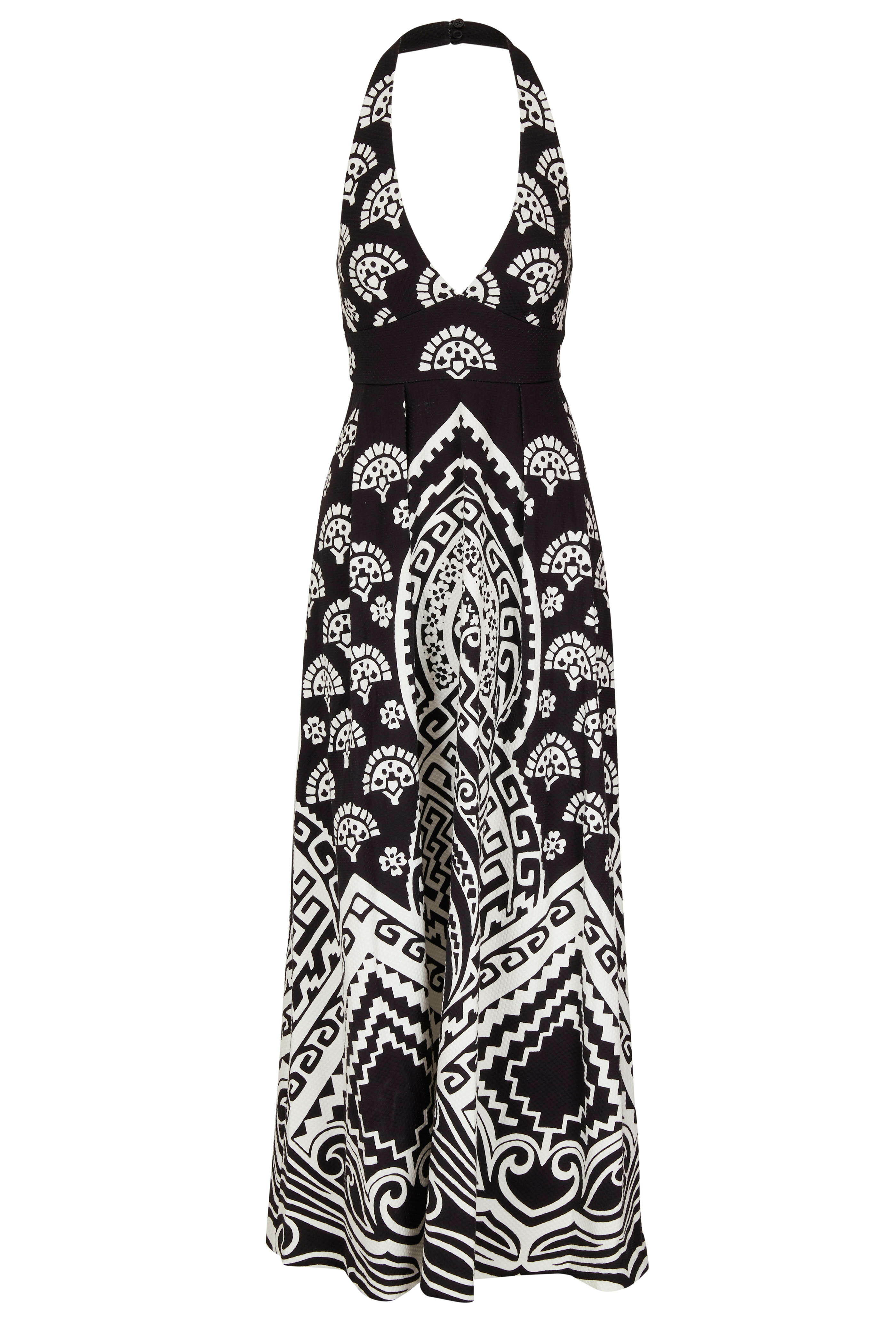 nili lotan halter dress EDDIE KNIT HALTER DRESS | Women's Handmade Slim Dress In Custom Medallion Crochet