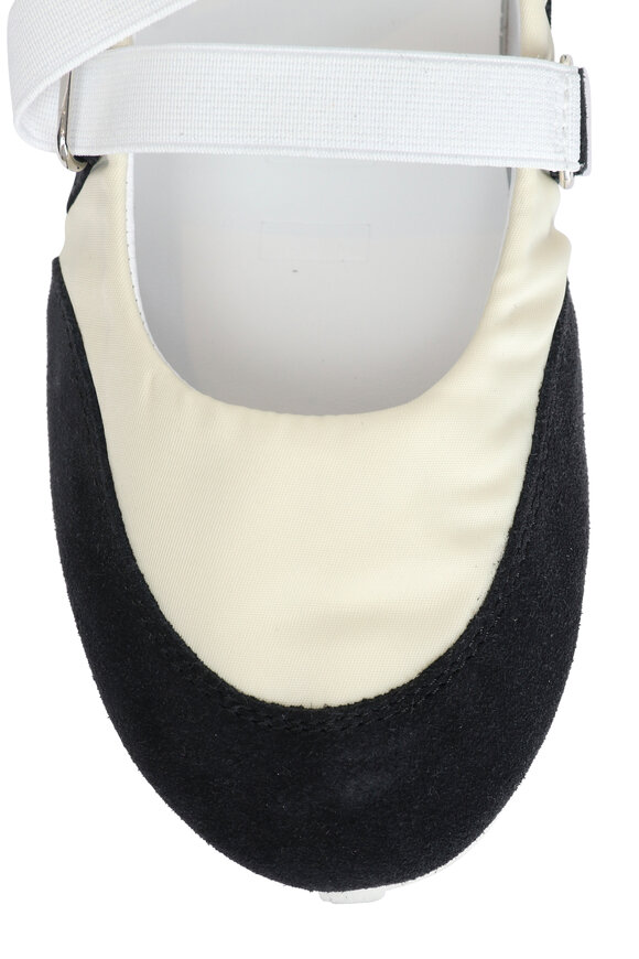 Marni Soccer Retro Navy & White Ballerina Sneaker - view 4