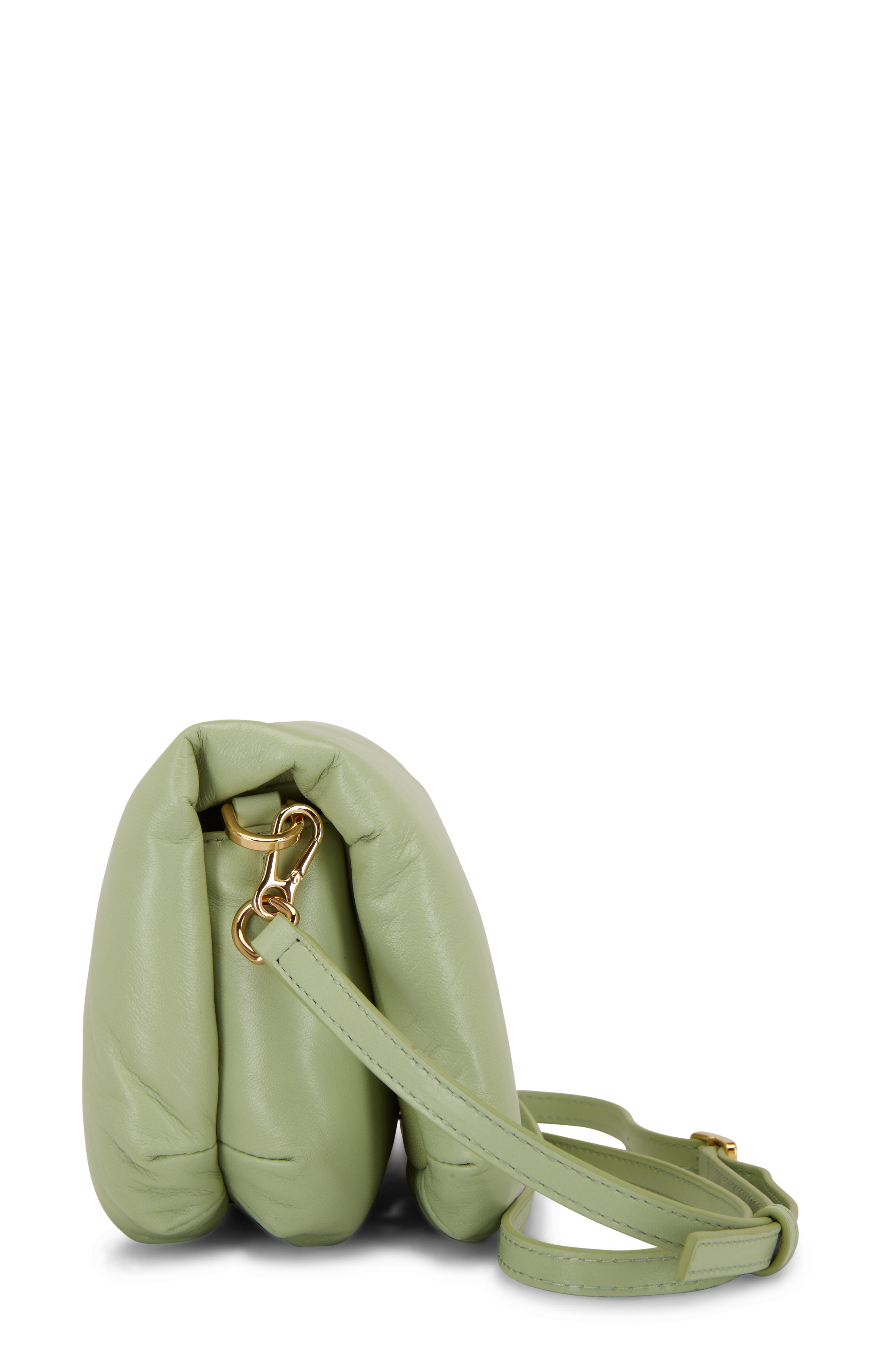 Goya Puffer Mini Shoulder Bag in Green - Loewe