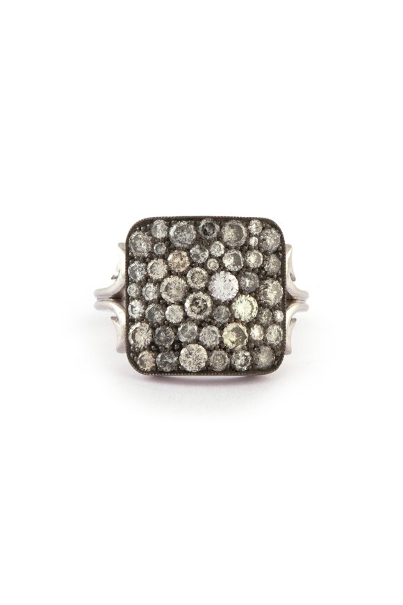 Sylva & Cie - Small Square Ten Table Diamond Ring