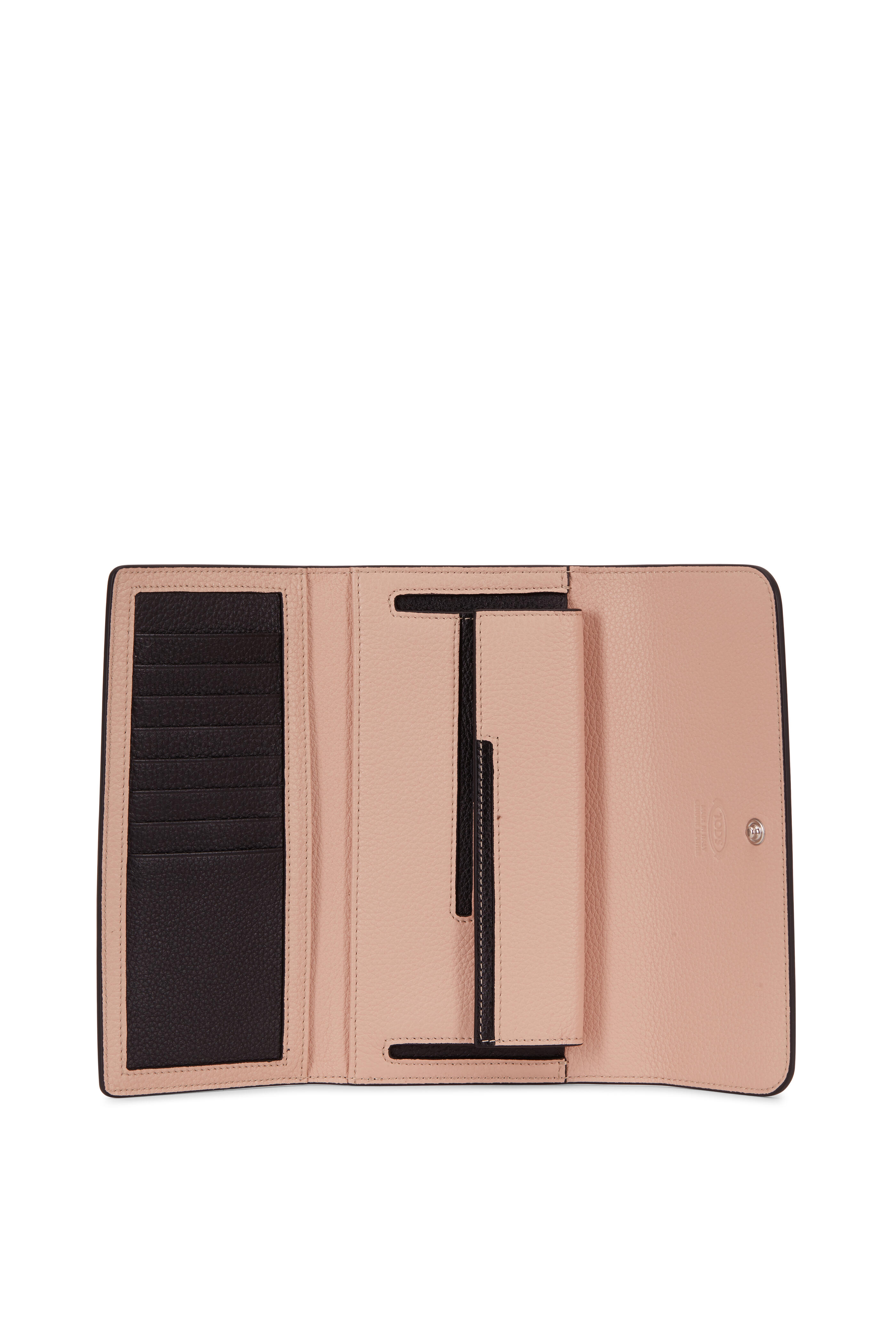 Tod's - City Organizer Black Grained Leather Wallet