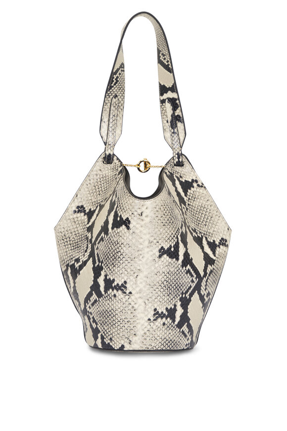 Khaite Mini Lotus Natural Embossed Leather Tote - view 3
