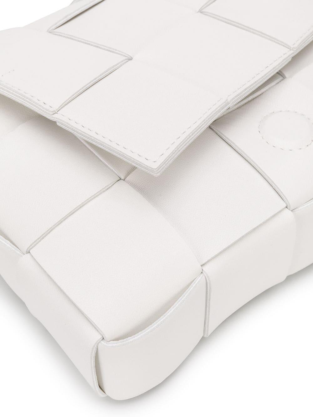 Bottega Veneta - Cassette White Quilted Leather Small Bag