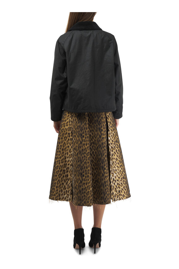 Odeeh - Hazelnut Leopard Jacquard Skirt