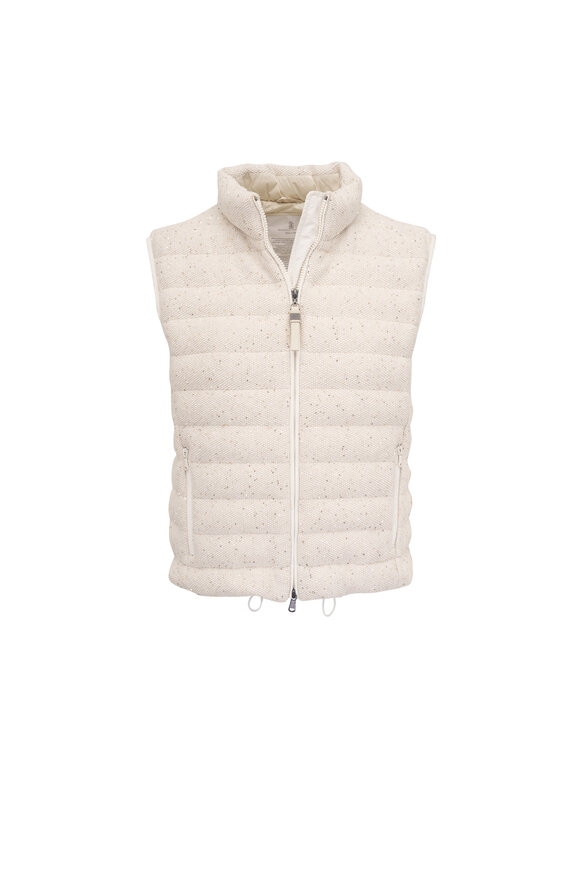 Brunello Cucinelli Sparkling Cotton Paillette Down Vest - view 1