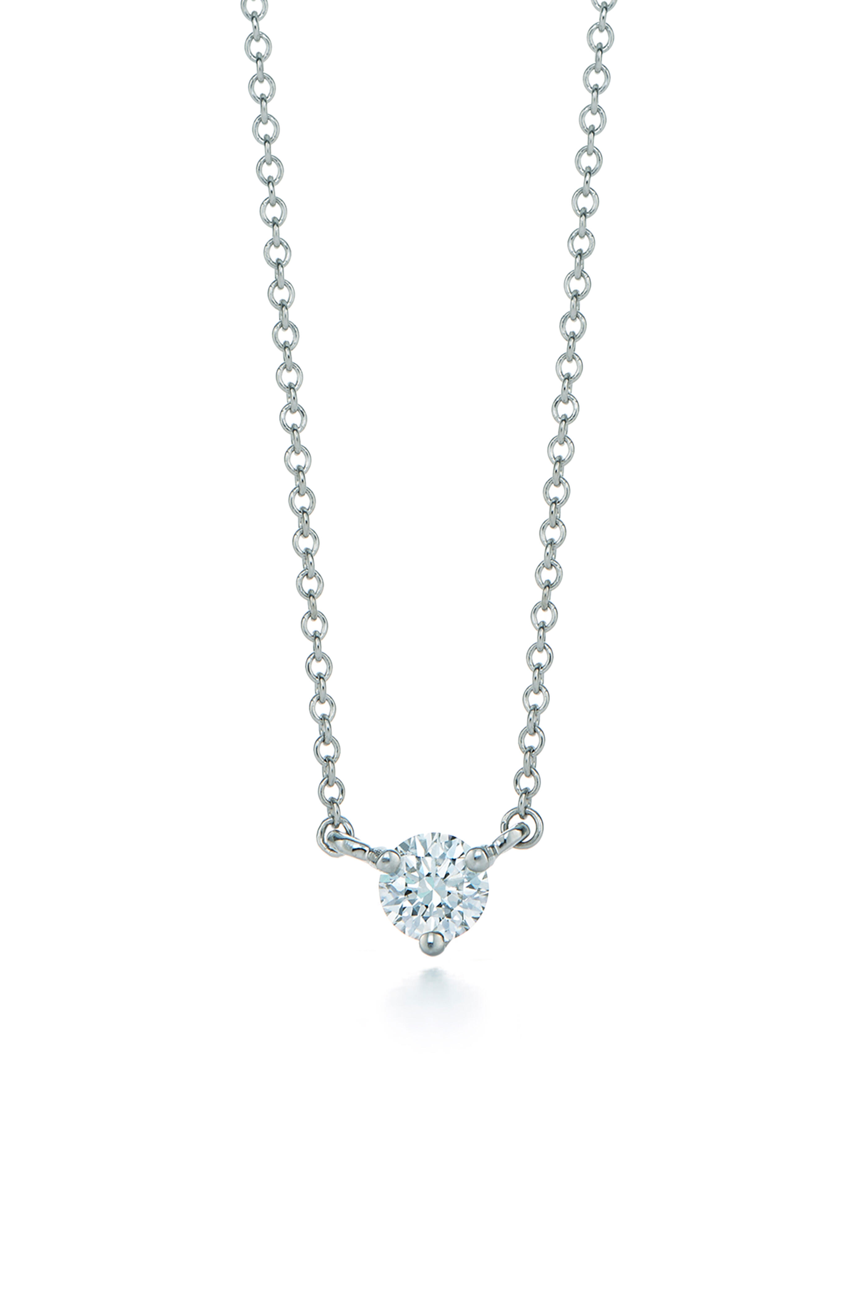 Classic platinum diamond necklace