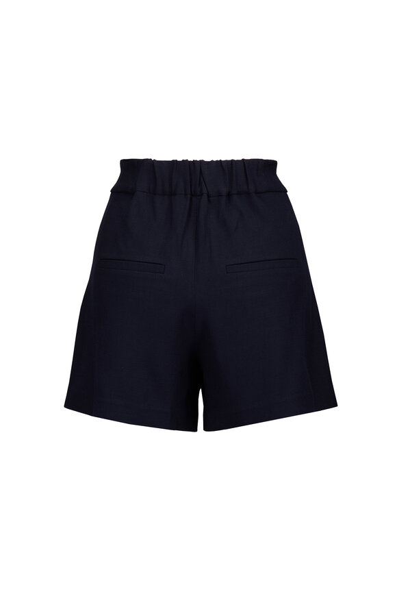 Veronica Beard Marbeau Navy Blue Pleated Short - view 2