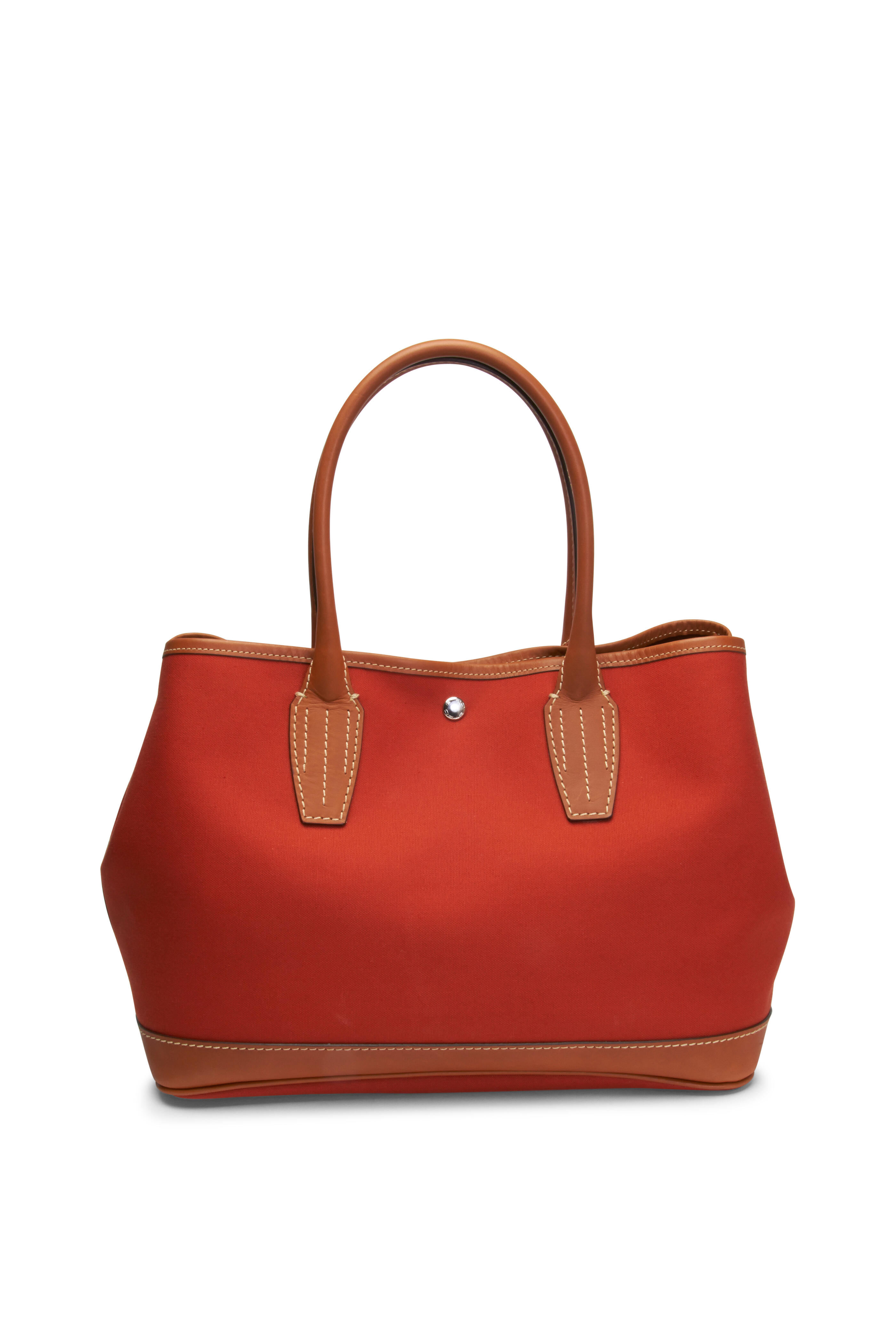 Etro - Garden Orange Canvas & Leather Trim Satchel