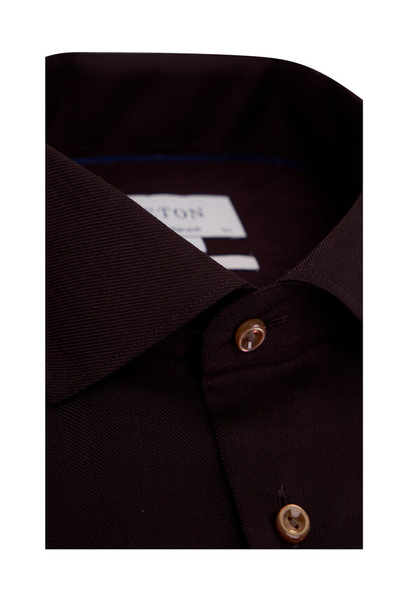 Eton - Burgundy Wool Dress Shirt 