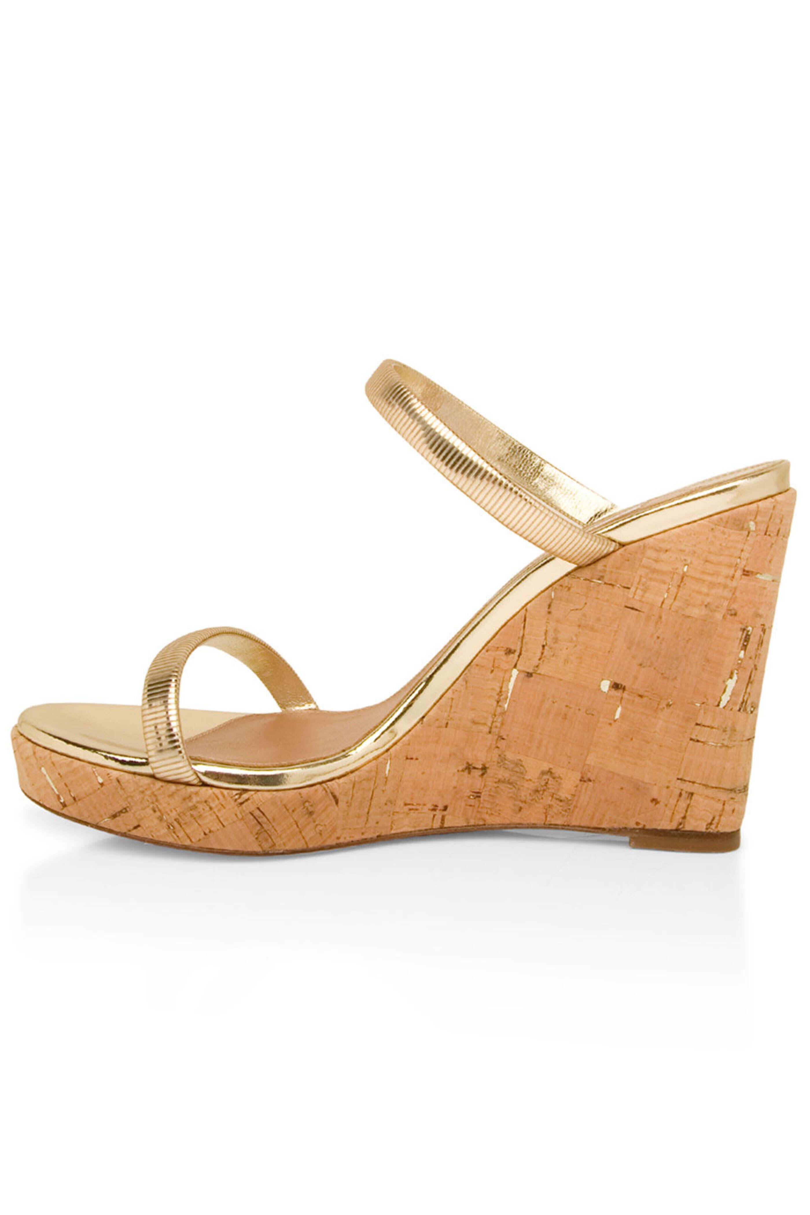 Aquazzura - Laguna Wedge Sandal in Platino