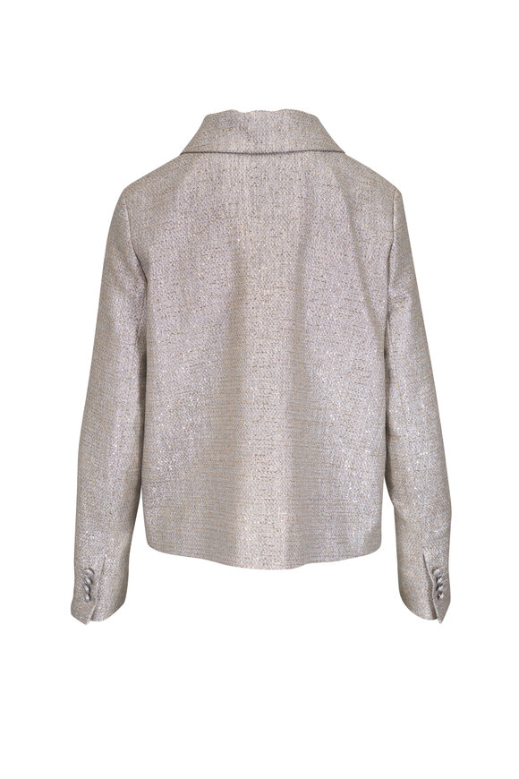 Kiton - Gold Sequin Silk Jacket