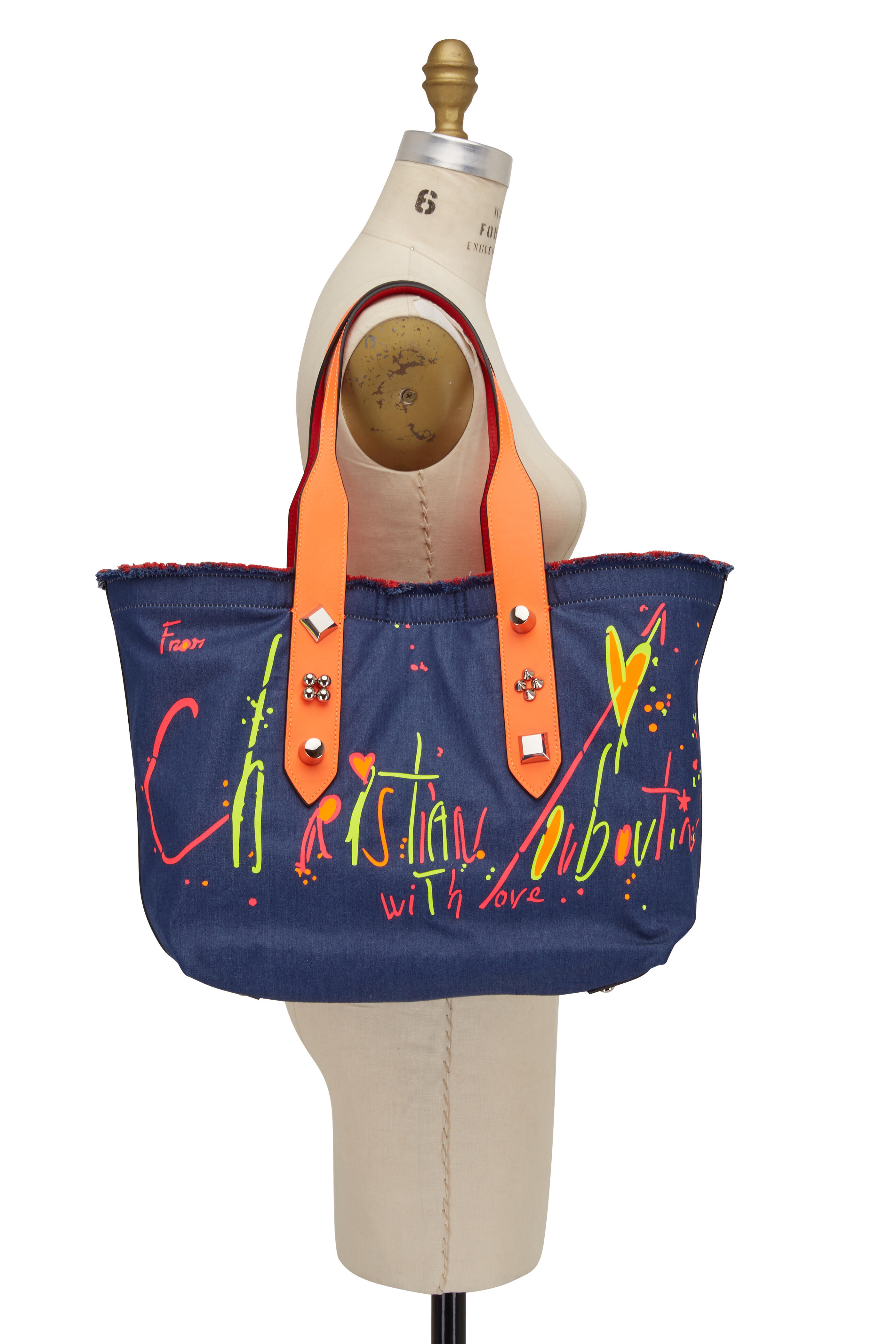 Christian Louboutin - Frangibus Small Print Denim Top Handle Tote