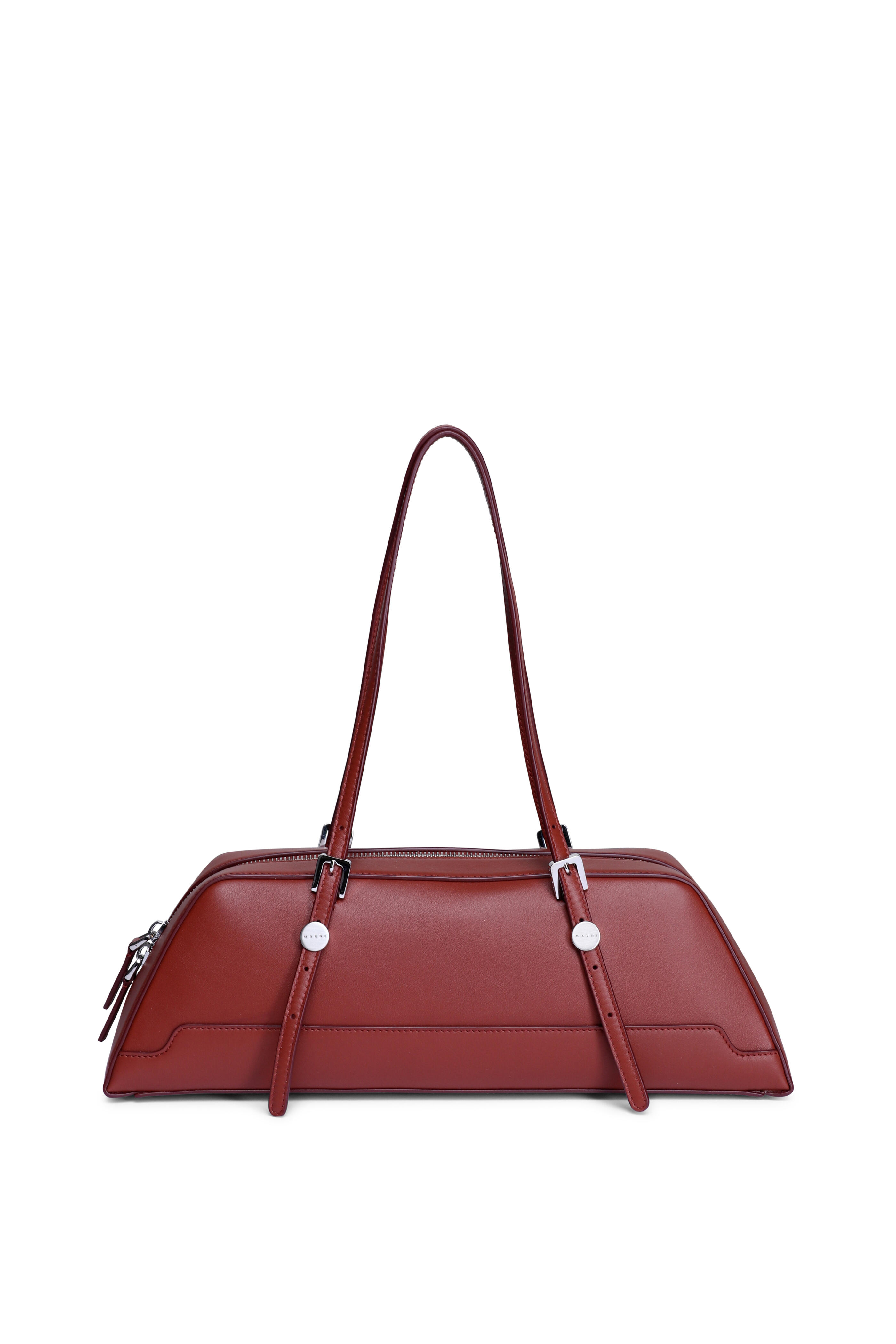 バッグ MARNI LEATHER CHARM SHOULDER HAND BAG Marni - Dot Wild Cherry Leather Long Duffle Shoulder Bag