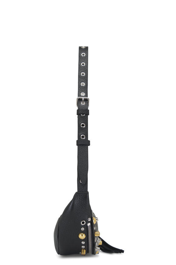 Valentino Garavani - Nellcôte Black Leather Stud Belt Bag