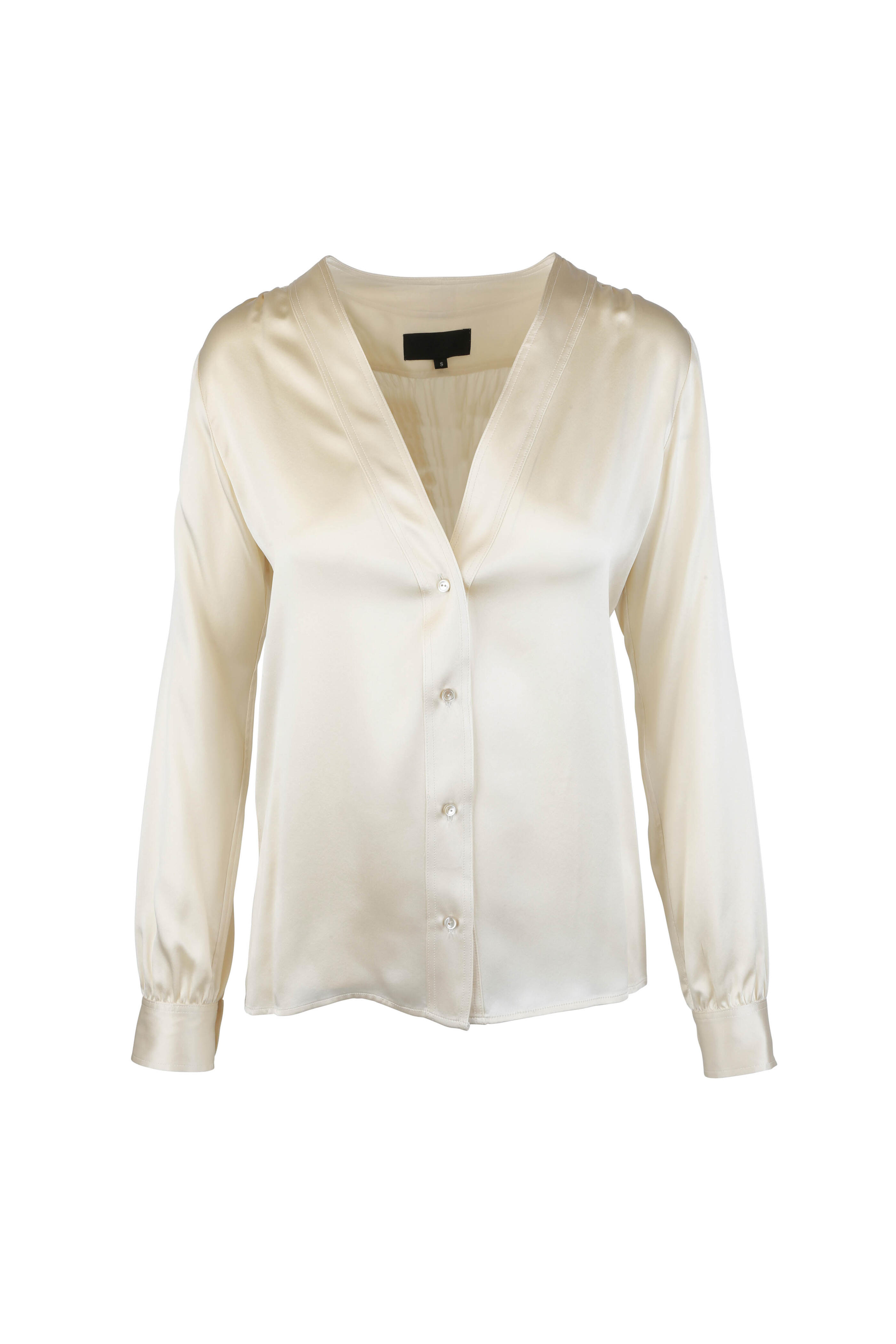 Nili Lotan - Elsie Champagne Silk Blouse | Mitchell Stores
