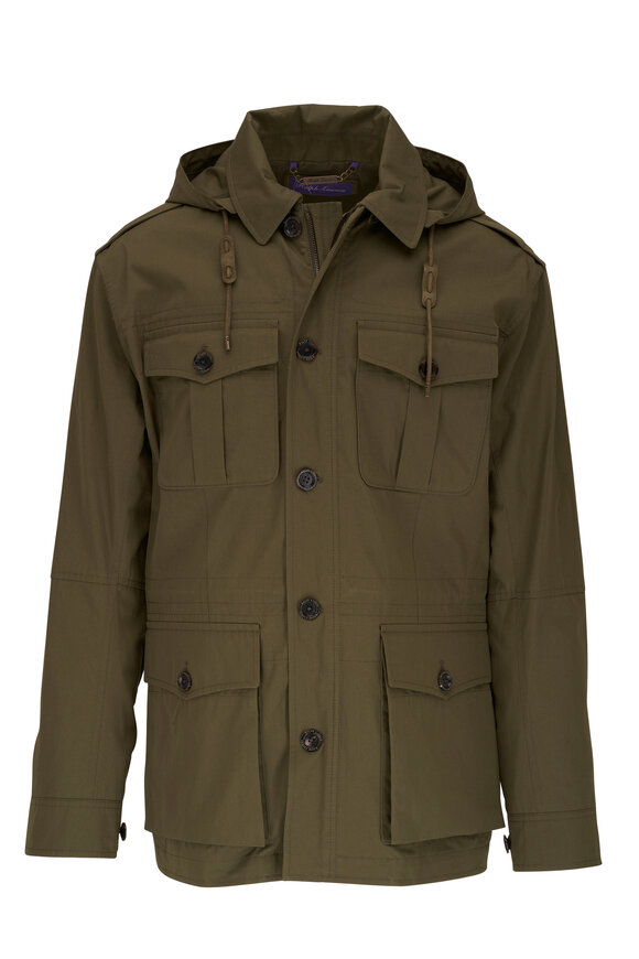 Ralph Lauren Purple Label - Olive Green Hooded Field Jacket