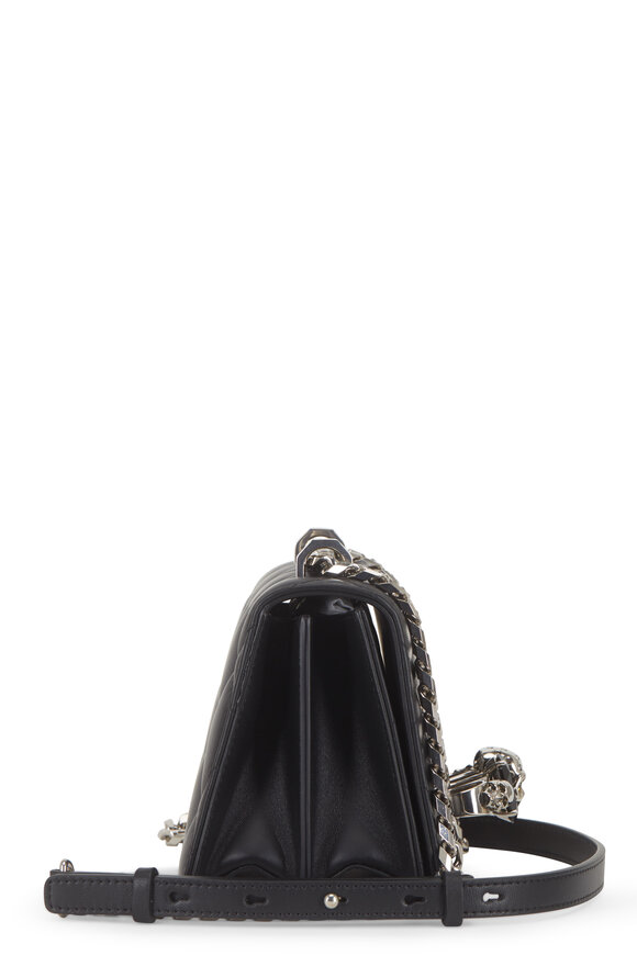 McQueen - Black Quilted Leather Jeweled Knuckle Shoulder Bag