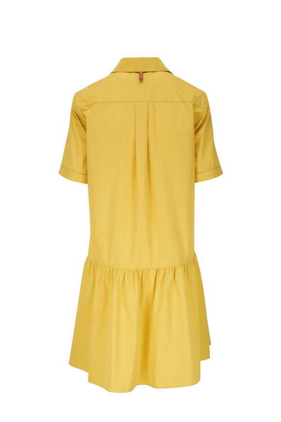 Lafayette 148 New York - Troy Bright Citrine Short Sleeve Peplum Dress 