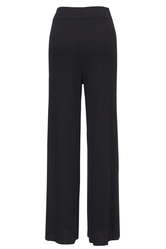 Agnona Black Microplissé Pant - view 4