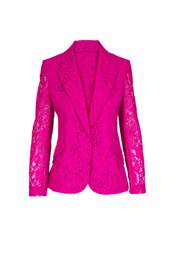 L'Agence Chamberlain Light Ruby Lace Blazer