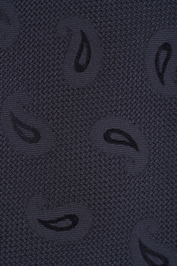 Kiton Black Paisley Silk Necktie - view 2