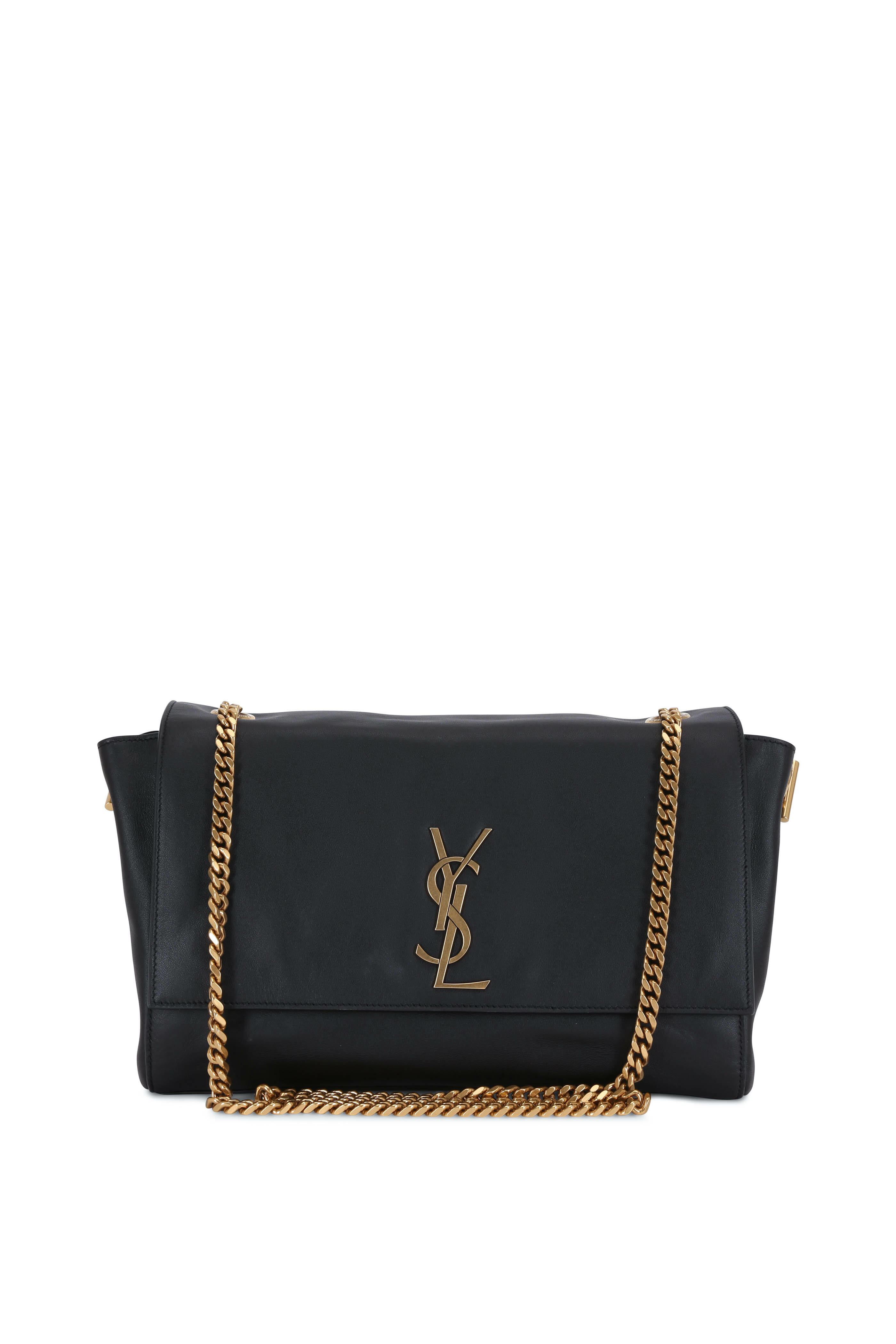 Saint Laurent - Kate Black Suede To Leather Reversible Chain Bag