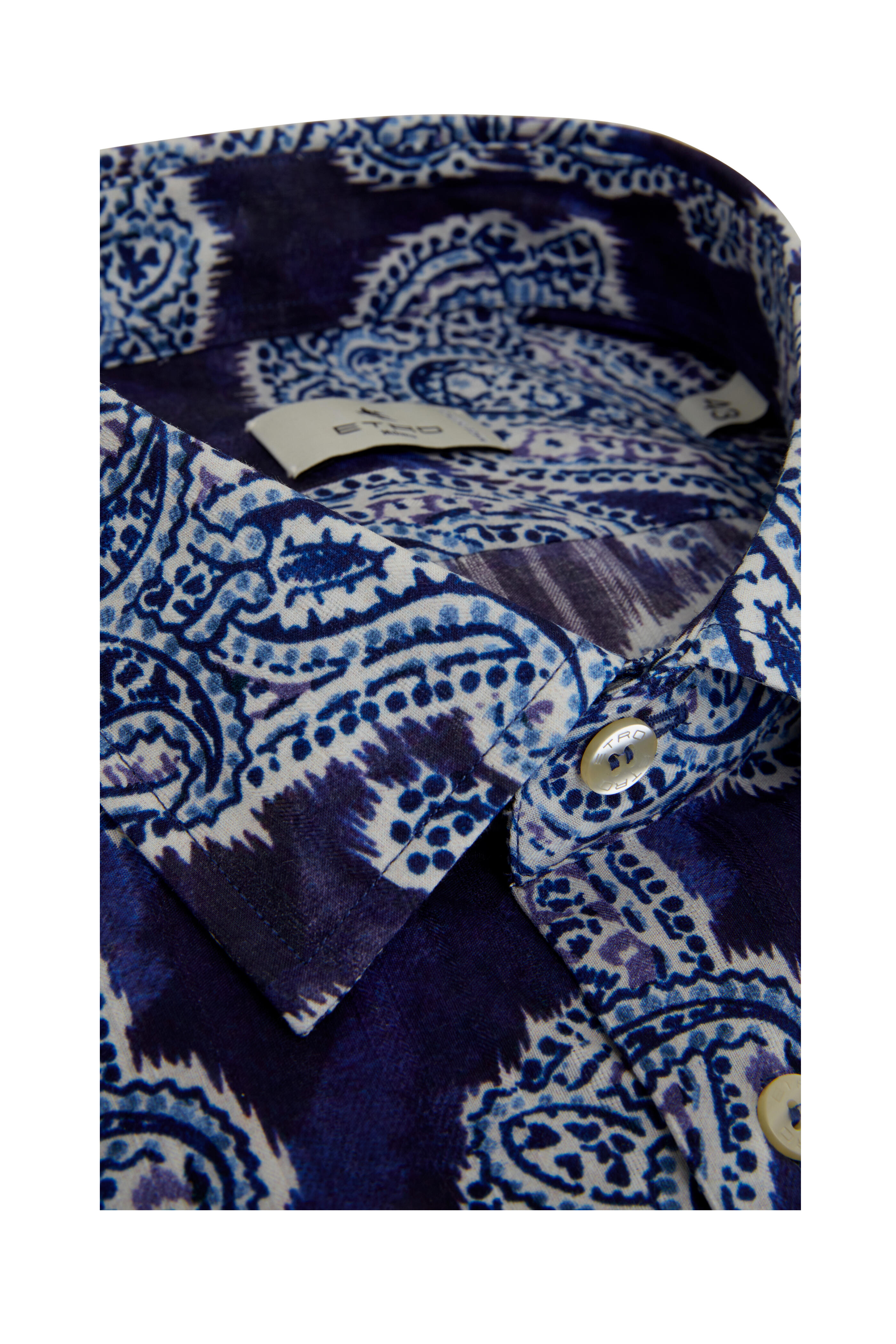 Etro - Blue Hombre Paisley Sport Shirt | Mitchell Stores