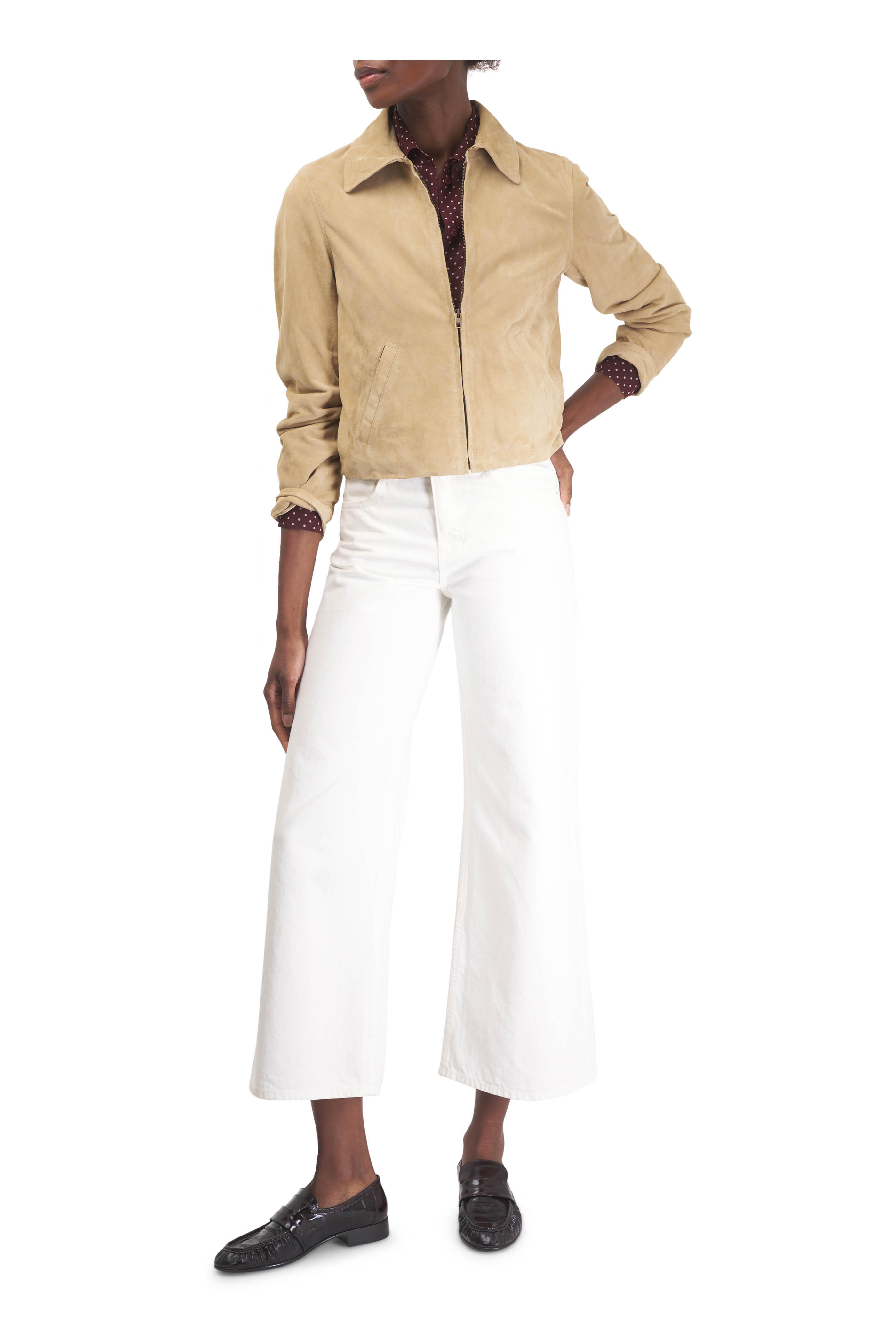 Nili Lotan - Beauvais Light Sand Suede Jacket