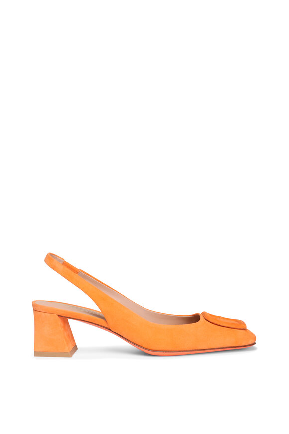 Santoni Marta Orange Slingback Pump, 50mm - view 2
