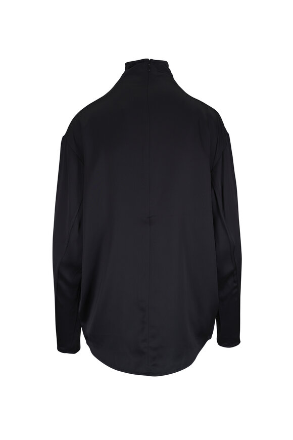 Totême Black Slouch Neck Blouse - view 3