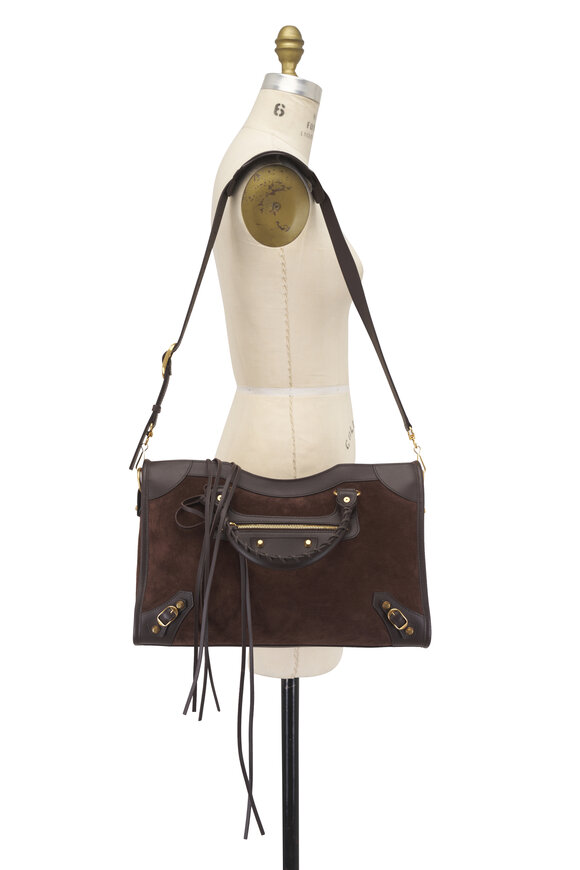 Balenciaga Medium Le City Moka Suede Top Handle Bag - view 7
