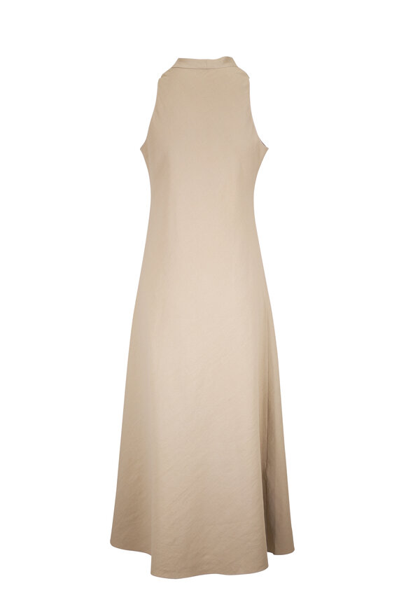 Peter Cohen Vest Sand Stretch Linen Viscose Tank Dress - view 3