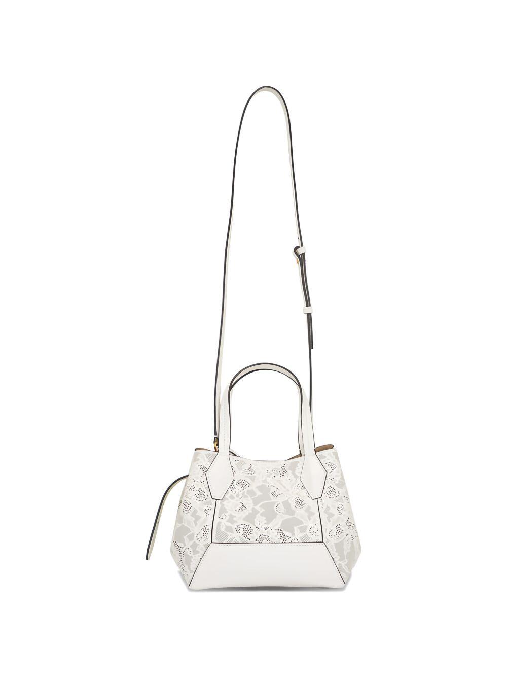 Jimmy Choo - Mini Lace Diamond Latte & Natural Tote
