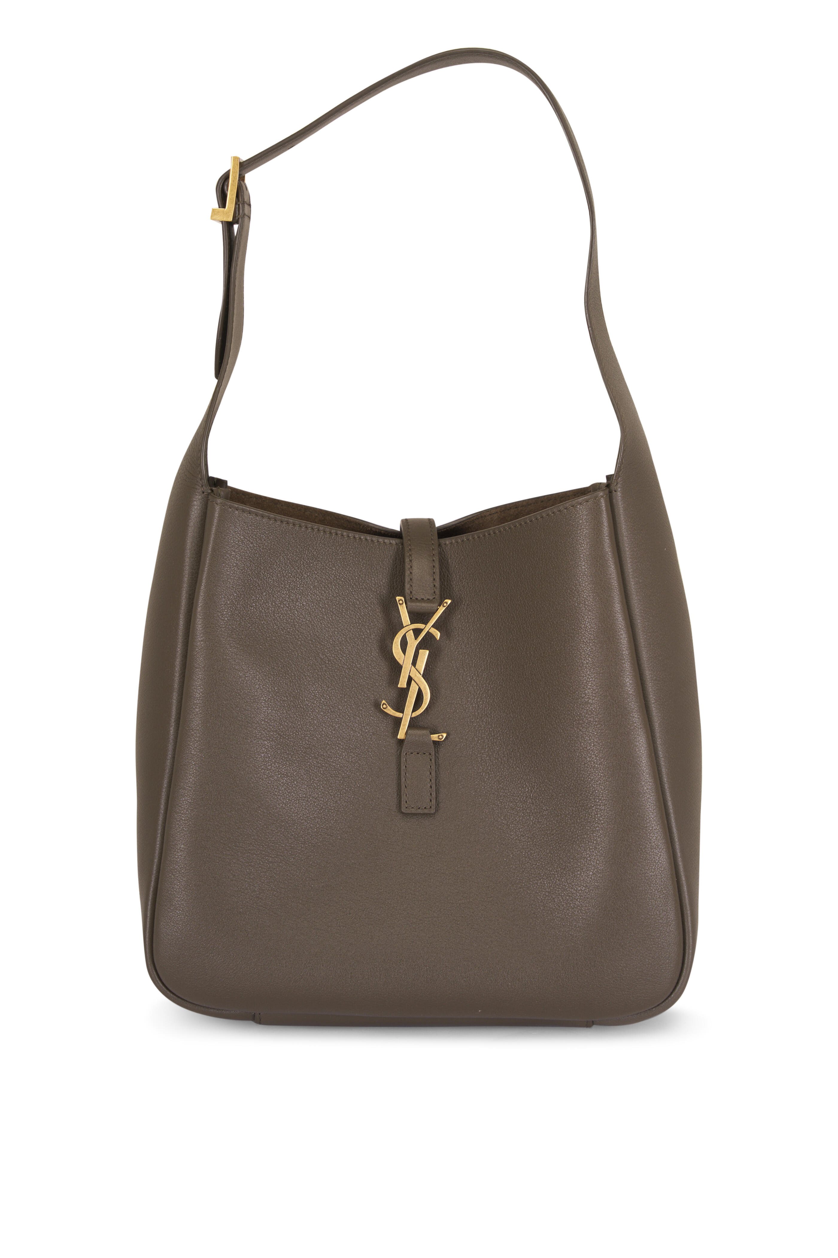 Saint Laurent - Small Le 5 À 7 Light Musk Leather Hobo - view 1